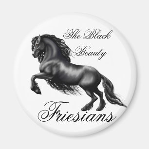 Aimant Friesians, lettre noire