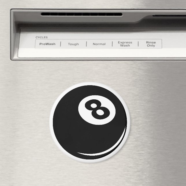 Aimant frigo à huit boules noir pour joueur de bil (In Situ (Lave-vaisselle))