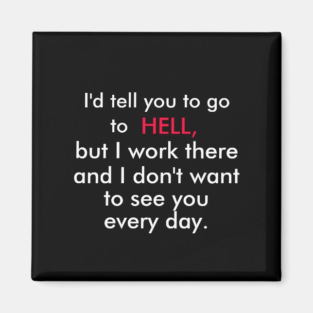 aimant frigo à humeur de bureau (Devant)