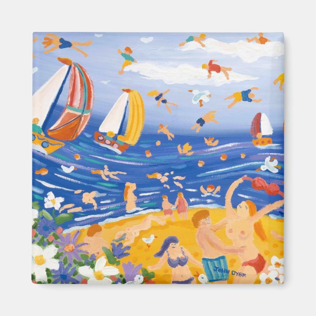 Aimant Frigo Art : Traitements de plage (Devant)