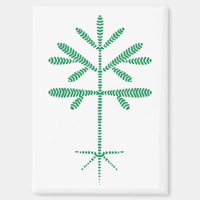 Aimant frigo avec agrafage vert (Recto)