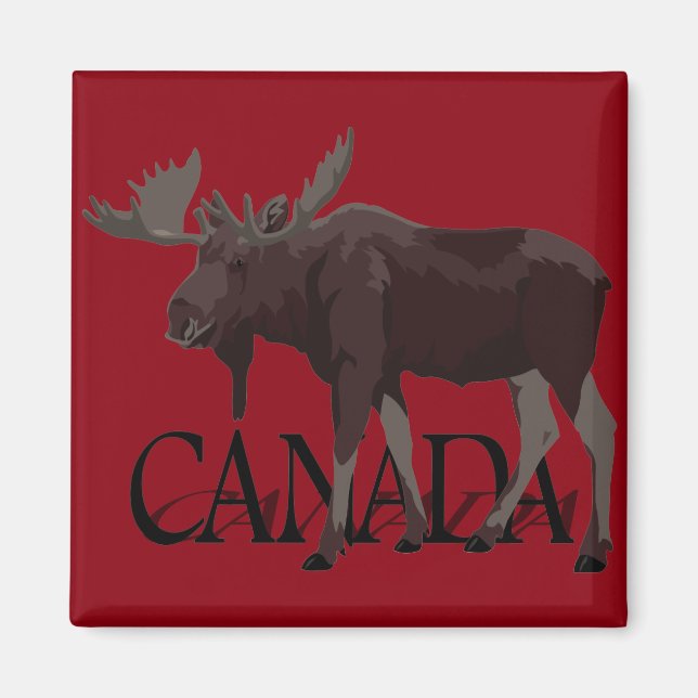 Aimant frigo Canada Moose Magnet Canada Aimant sou (Devant)