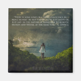 Aimant frigo carré avec message inspirant