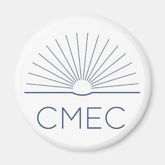 Aimant frigo CMEC - blanc avec logo de la marine