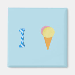 Aimant frigo crème glacée