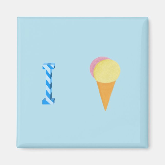 Aimant frigo crème glacée (Devant)