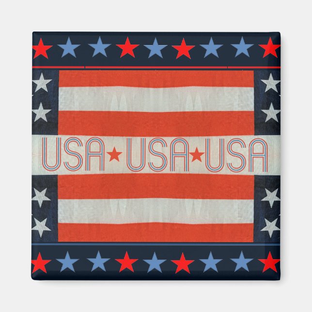 Aimant frigo drapeau américain (Devant)