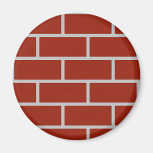 Aimant frigo en briques (rouge et gris brique)