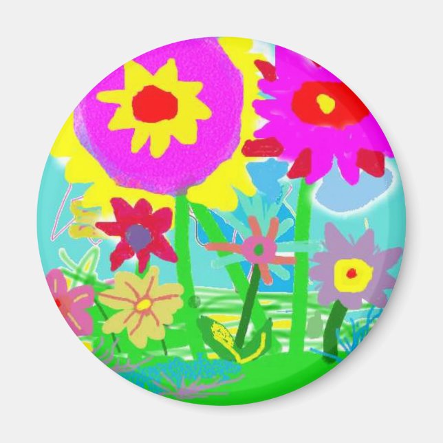 Aimant frigo Fleurs Printemps (Devant)