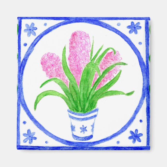 Aimant frigo 'Hyacinths' (Devant)