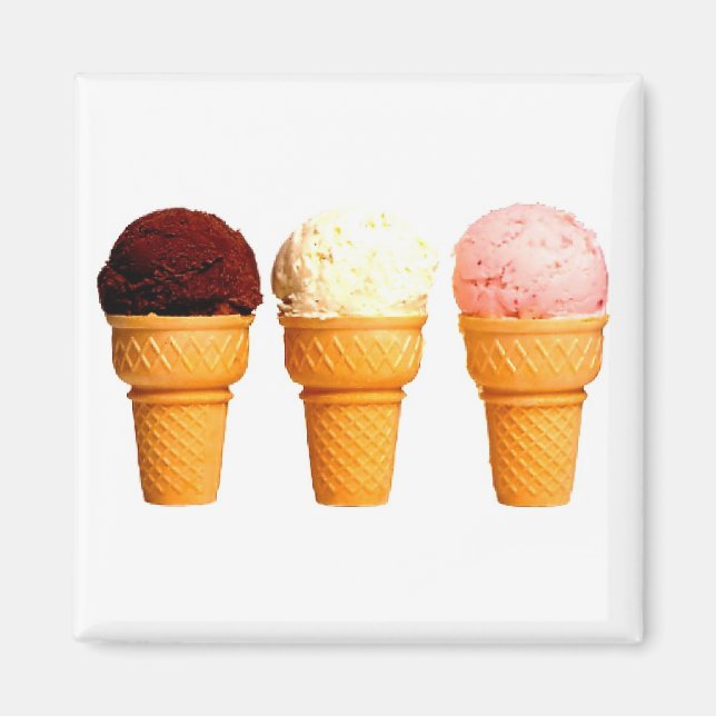 Aimant frigo "Ice Cream Cones" (Devant)