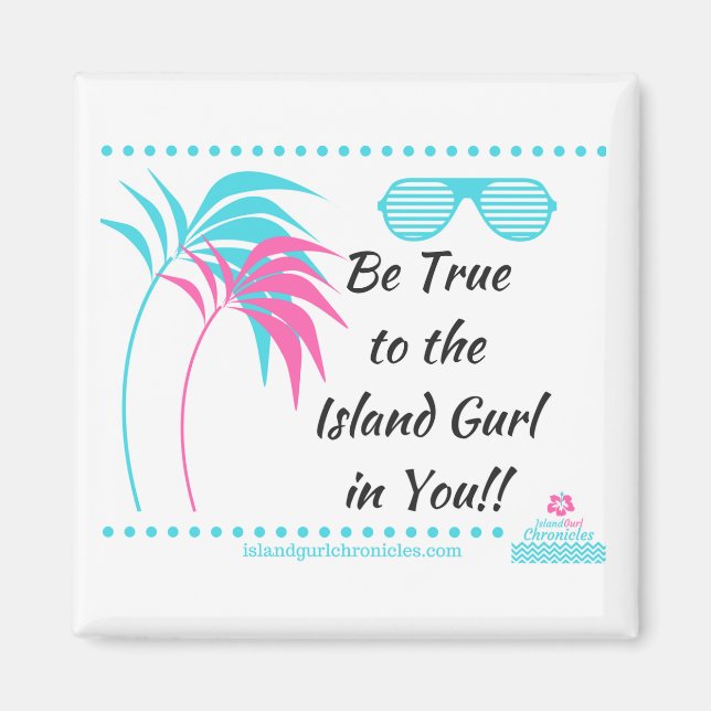 Aimant frigo Island Gurl (Devant)