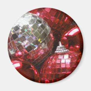 aimant frigo Red Baubles