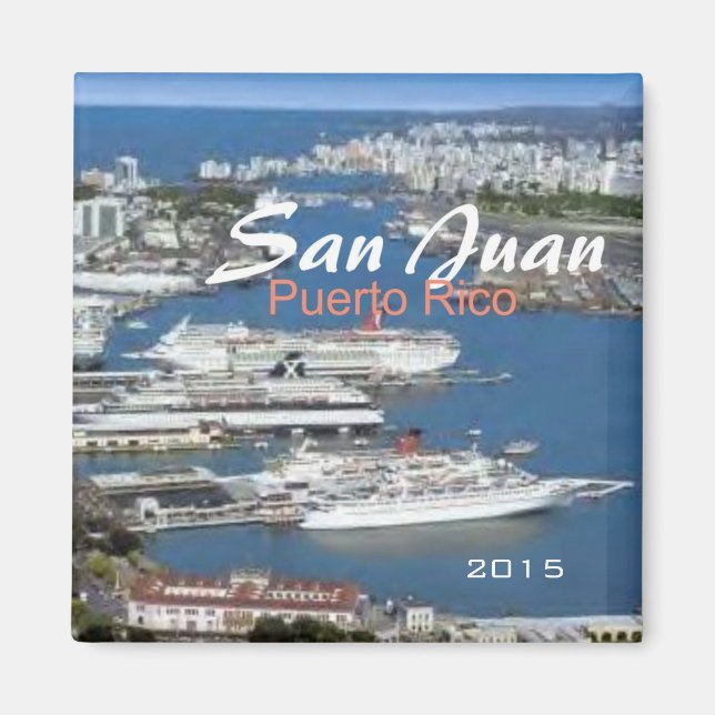 Aimant frigo souvenir de voyage San Juan Porto Ric (Devant)