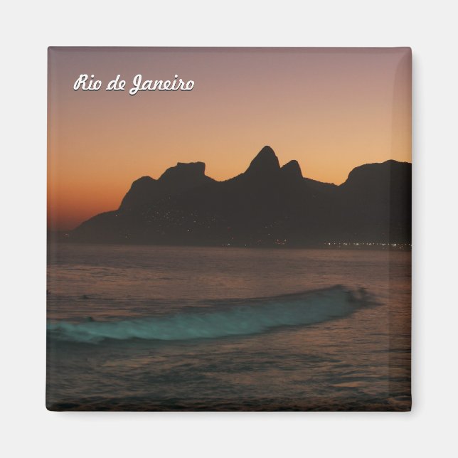 Aimant frigo "Sunset in Rio de Janeiro" (Devant)