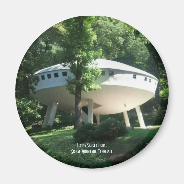 Aimant frigorifique de la maison à soucoupes volan (Devant)