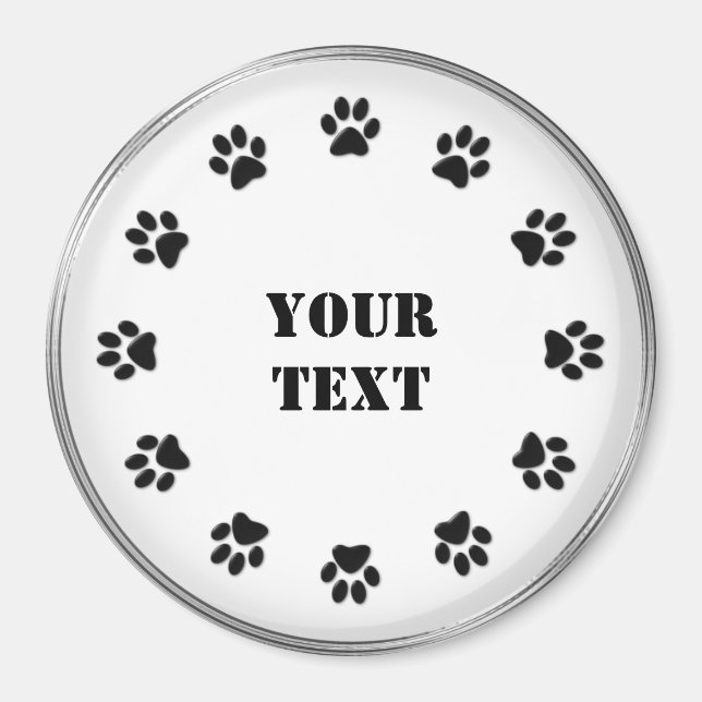 Aimant frigorifique noir-blanc (Devant)