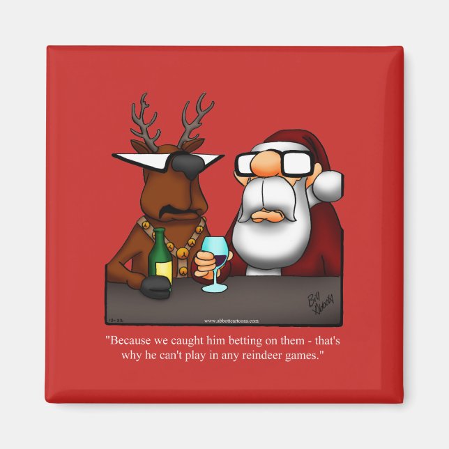 Aimant frigorifique pour Humour de Noël (Devant)