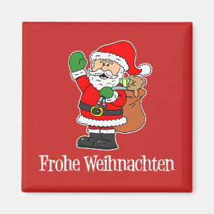 Aimant Frohe Weihnachten Allemagne Noël Père Noël