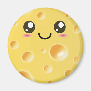 Aimant Fromage heureux mignon de Kawaii