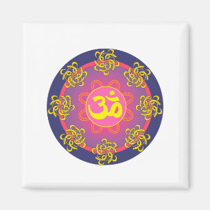 Aimant Frontière bleue Om Mandala