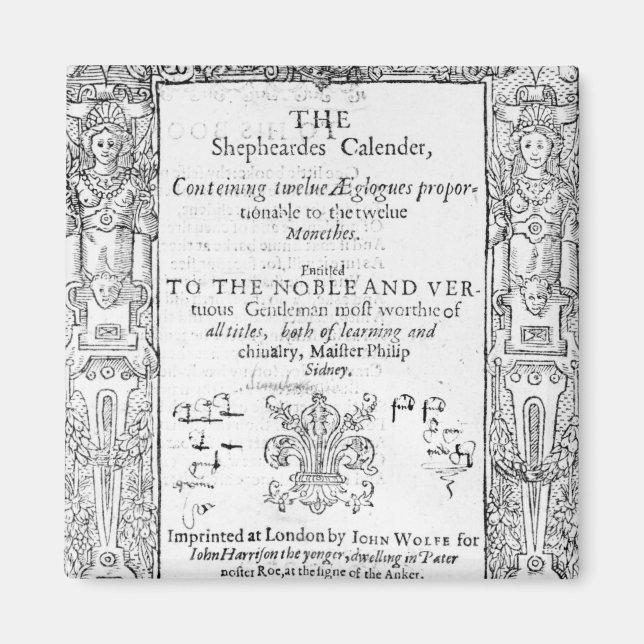 Aimant Frontispiece de 'The Shepeards Calender' (Devant)