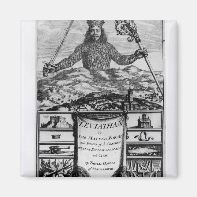Aimant Frontispiece par Thomas Hobbes de Malmesbury (Devant)