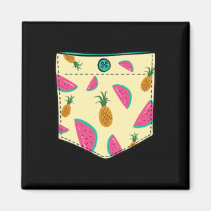 Aimant Fruits Tropicaux Dans La Poche Kawaii Vacances Haw