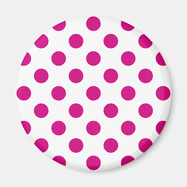 Aimant Fuchsia polka (Devant)