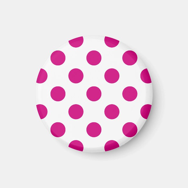 Aimant Fuchsia polka (Devant)