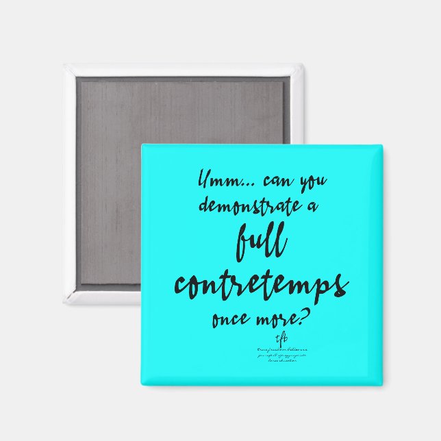 Aimant Full Contretemps Bright Cyan (Recto/Verso)