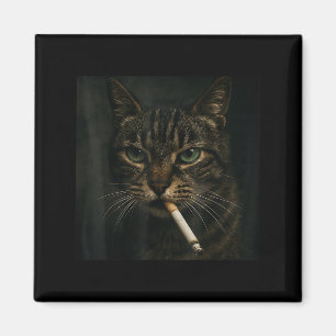 Aimant Fumer drôle Chat, Cigarette Kitty Gen Z Mème, Chat
