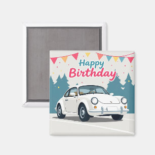 Aimant Fun Auto-Thème Joyeux anniversaire