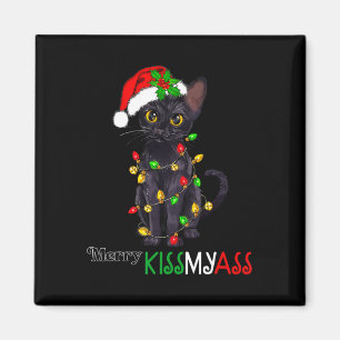 Aimant Fun Chat Noir Merry Kissmy Xmas Pyjamas Chritsmans