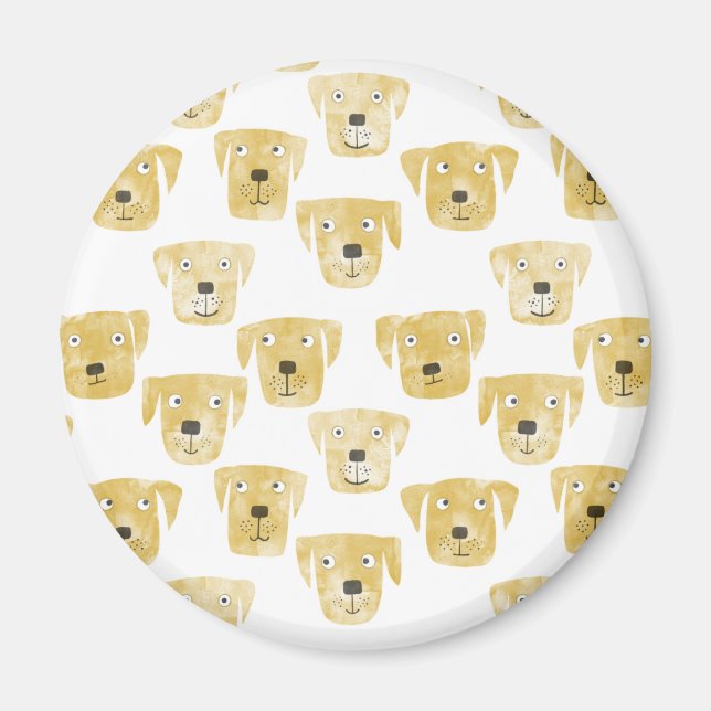 Aimant Fun Golden Labrador Retriever Chien (Devant)