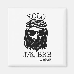 Aimant Fun Jesus Pâques Yolo Jk Brb Textes