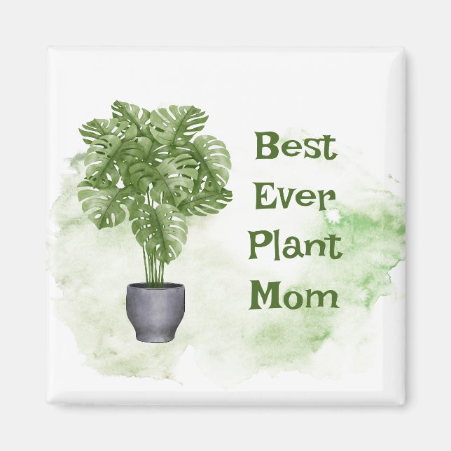 Aimant Fun Plante Maman Citer Houseplant Monstera (Devant)