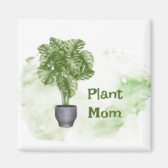 Aimant Fun Plante Maman Citer Houseplant Monstera (Devant)