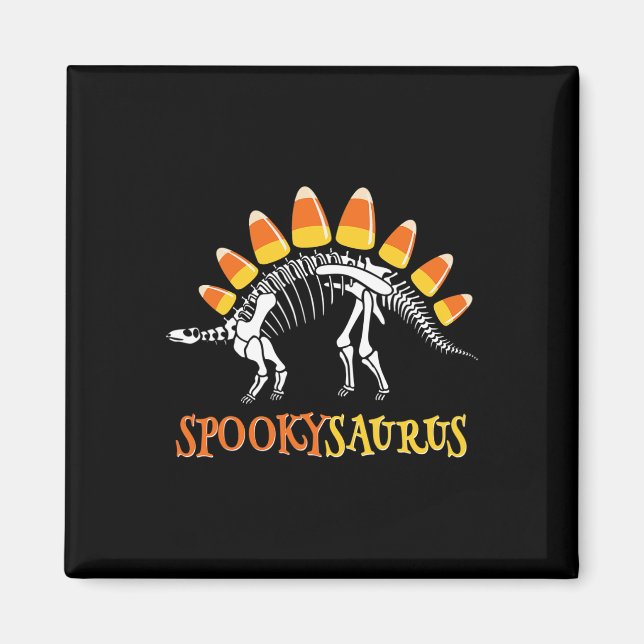 Aimant Fun Spookysaurus Candy Corn Dinosaur Halloween Tod (Devant)