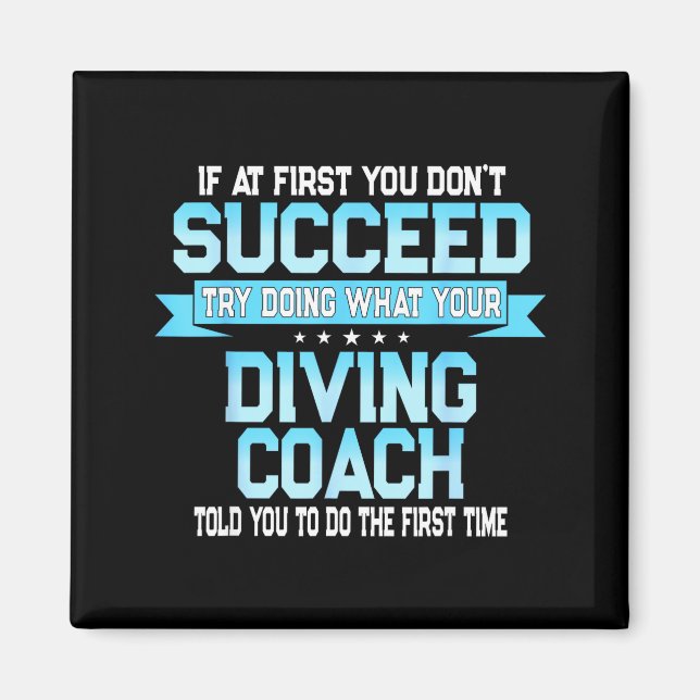 Aimant Fun Srt Coach Meme - Funny Diving Saying  (Devant)