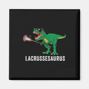 Aimant Fun T Rex Lacrosse Dinosaure Lax Garçons Équipe de