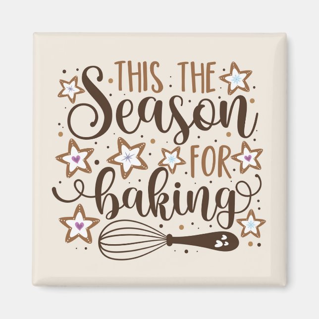 Aimant Fun 'Tis Season for Baking Design (Devant)