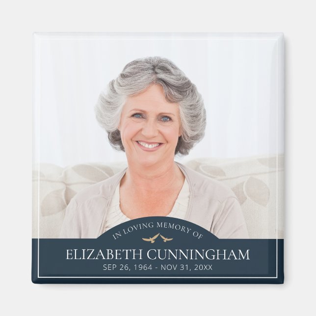 Aimant Funérailles commémoratives Oiseaux classiques gard (Devant)