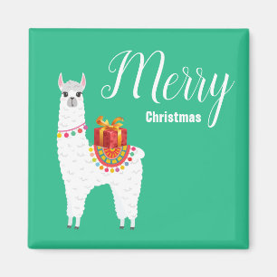 Aimant Funky Alpaca Noël jolie lama