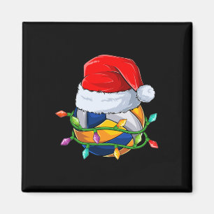 Aimant Funky Christmas Volleyball Santa Hat Xmas Garçons