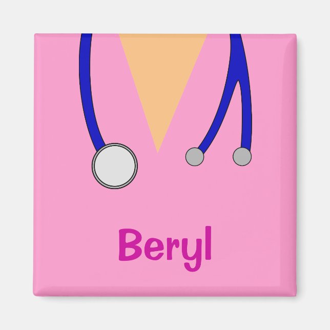 Aimant Funky Médicale Scrubs Whimsical Personnalisé Fridg (Devant)