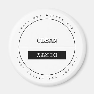 Aimant Funky personnalisé simple propre lave-vaisselle sa