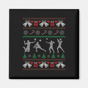 Aimant Funky Vacances de Noël de volley-ball