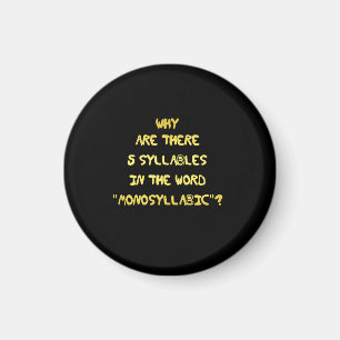 Aimant Funny 5 syllabe Orthographe Joke