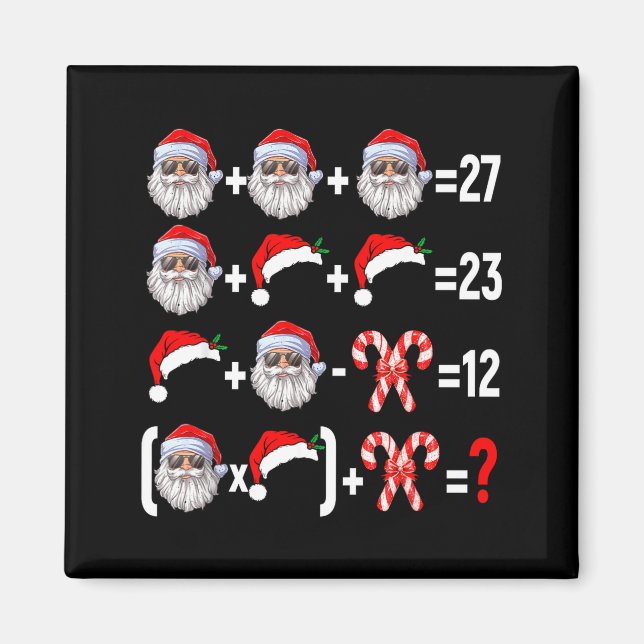 Aimant Funny 67 Meme Santa Christmas Tree Math Teacher Xm (Devant)